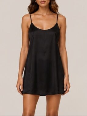 NWT PLACE NATIONALE Black Sleeveless Short Fit + Flare Tank Dress Size: 1/S
